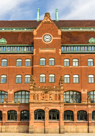 Details of the Central Post Office of Malmo in Swedenのeditorial素材
