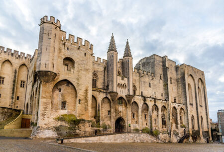 Palais des Papes in Avignon, a UNESCO heritage site, Franceのeditorial素材