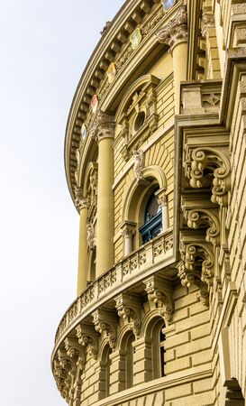 Details of Bundeshaus palace in Bern - Switzerlandのeditorial素材