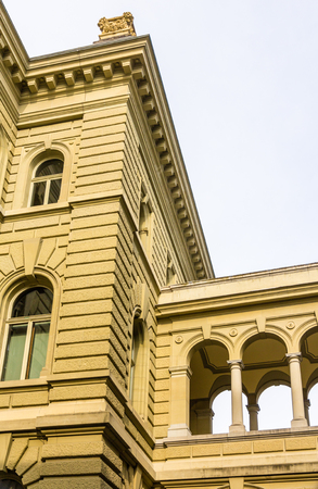 Details of Bundeshaus palace in Bern - Switzerlandのeditorial素材