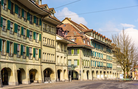 Buildings on Waisenhausplatz in Bern - Switzerlandの写真素材