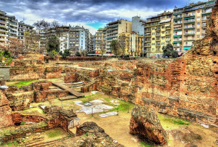 Remains of Galerius Palace in Thessaloniki - Greeceの写真素材