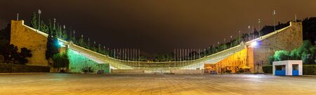 Panathenaic Stadium in Athens at night - Greeceのeditorial素材