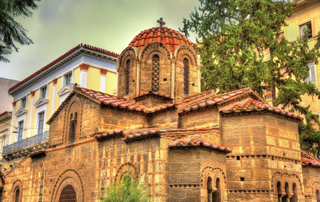 Church of Panagia Kapnikarea in Athens - Greeceの写真素材