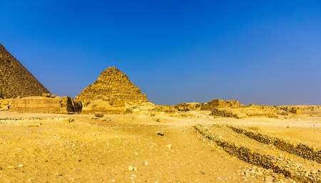View of the Pyramid of Henutsen (G1-c) in Giza - Egypt