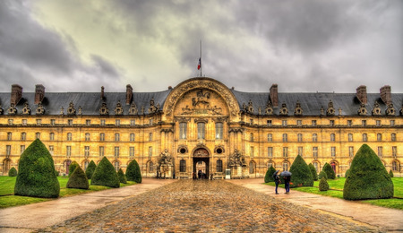 Facade of Les Invalides in Paris, Franceのeditorial素材