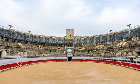 Roman amphitheatre in Arles - UNESCO world heritage in Franceのeditorial素材