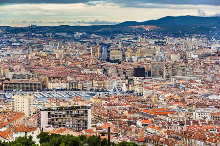 View of Marseille from Notre-Dame de la Garde - Franceの写真素材