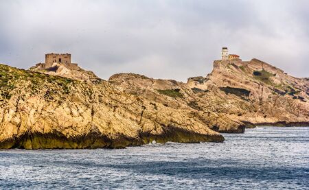 Pomegues island in Marseille, former military zone - Franceのeditorial素材