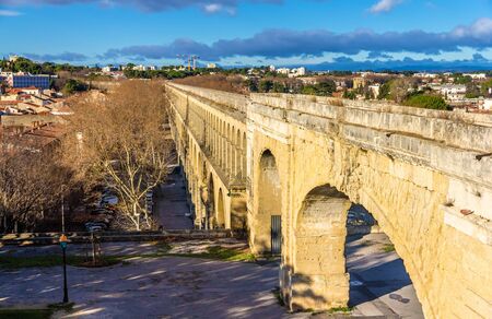 Saint Clement Aqueduct in Montpellier, Franceの写真素材