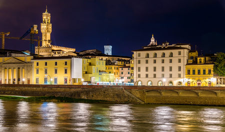 View of Florence over the River Arno - Italyのeditorial素材
