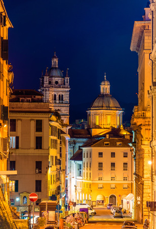 View of the Genoa Cathedral - Italyの写真素材