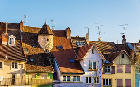 Buildings in the historic center of Montbeliard - France, Doubs