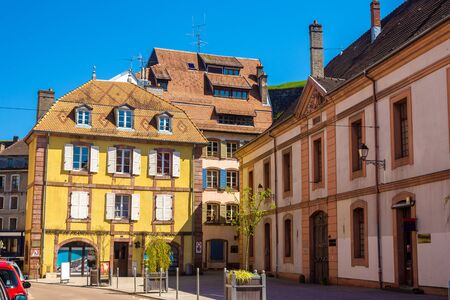 Buildings in the historic centre of Belfort, Franceのeditorial素材