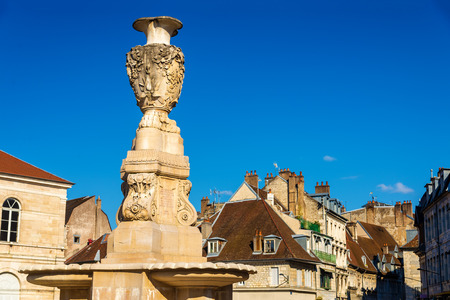 Fontaine de la Place de la Revolution in Besancon - Franceの写真素材