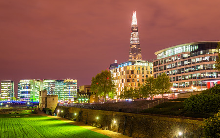 View of skyscrapers from the Tower of Londonのeditorial素材