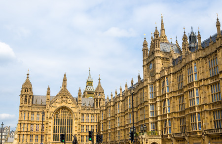 Walls of the Palace of Westminster in Londonの写真素材
