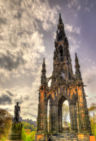 The Monument to Sir Walter Scott in Edinburghのeditorial素材