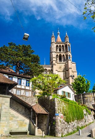 The Cathedral of Notre Dame of Lausanne - Switzerlandのeditorial素材