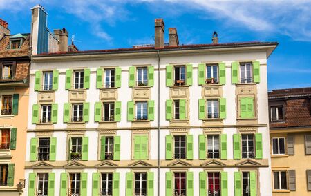 Building in the city centre of Lausanne - Switzerlandのeditorial素材