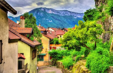 Street in the old town of Annecy - Franceの写真素材