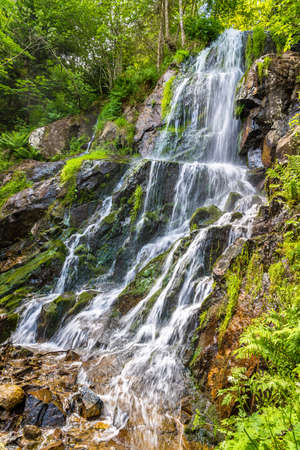 Cascade du Kreuzweg, a waterfall in the Vosges - France, Bas-Rhine