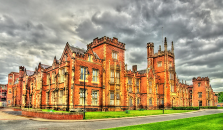 View of Queen's University in Belfast - Northern Irelandのeditorial素材