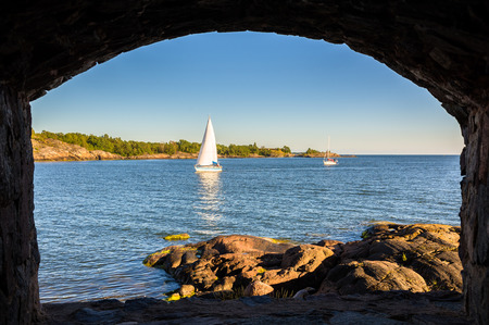 View of the Gulf of Finland from Suomenlinna fortress - Helsinkiのeditorial素材