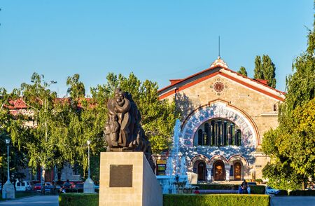 Monument to Stalin victims and the Railway Station in Chisinau - Moldovaのeditorial素材