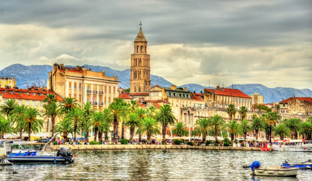 The Riva Embankment of Split - Croatiaの写真素材