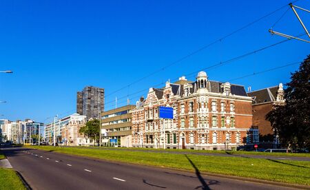 Buildings on Westzeedijk street in Rotterdam - the Netherlandsのeditorial素材