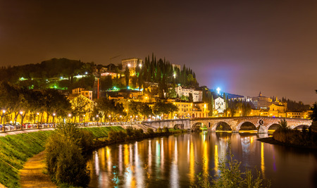 Hill with Castel San Pietro in Veronaのeditorial素材