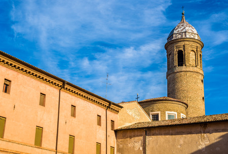 Bell tower of San Vitale Basilica - Ravenna, Italyの写真素材