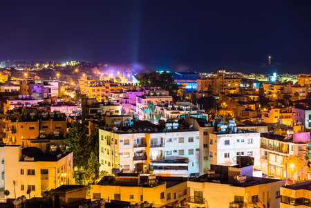 Night view of Paphos city - Cyprusの写真素材