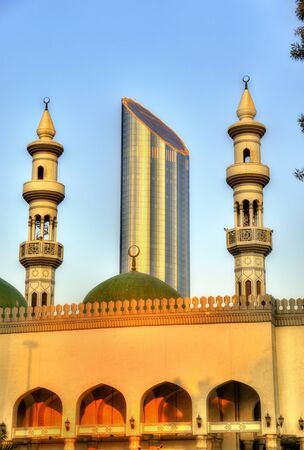 Sheikh Khalifa Bin Zayed the First Mosque in Abu Dhabiの写真素材