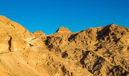 View of the top of Jabel Hafeet mountain on the border between UAE and Oman