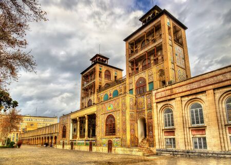 Shams-ol-Emaneh building of Golestan Palace - Tehran, Iranのeditorial素材