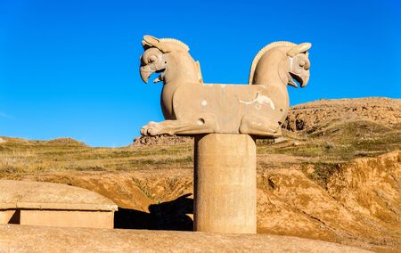 Achaemenid griffin at Persepolis - Iranのeditorial素材