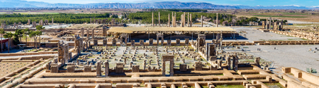 View on Persepolis from the Tomb of Artaxerxes III - Iranの写真素材