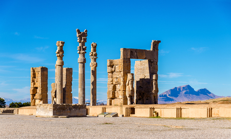 View of the Gate of All Nations in Persepolis - Iranの写真素材