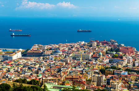 View of the historic centre of Napoli - Italyの写真素材