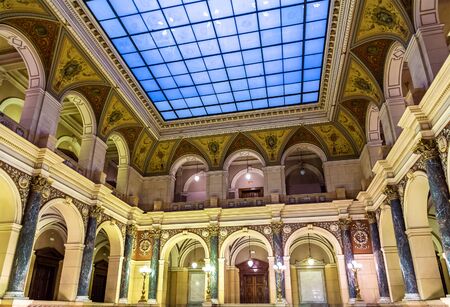 Main hall of the Czech National Museum in Prague. Built in 1891のeditorial素材
