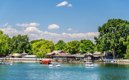 Qianhai lake in Shichahai area of Beijing - Chinaの写真素材