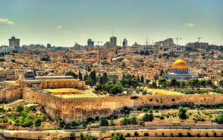 View of the Temple Mount in Jerusalem - Israel