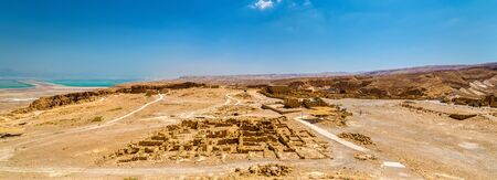 Panorama of the Masada fortress - the Judaean Desert, Israelの写真素材
