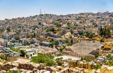 View on Roman Theater in Amman - Jordanの写真素材