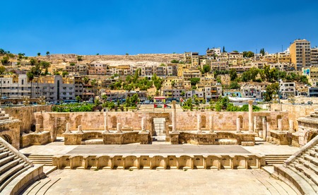 Details of Roman Theater in Amman - Jordanの写真素材