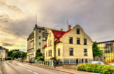 Houses in the city centre of Reykjavik - Icelandの写真素材