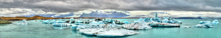 Icebergs in Jokulsarlon Glacier Lagoon, glacier Vatnajokull, Iceland