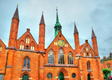 Heiligen-Geist-Hospital or Holy Spirit Hospital in Lubeck - Schleswig-Holstein, Germanyの写真素材